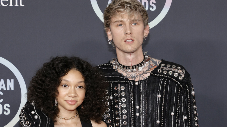 Machine Gun Kelly and his daughter at the American Music Awards