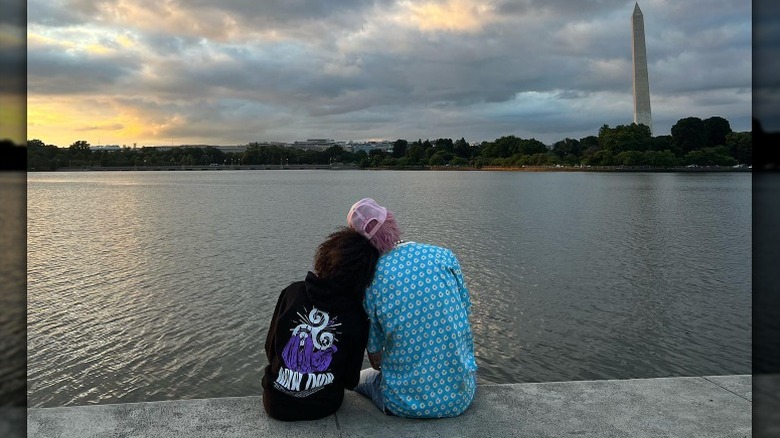 Casie Colson Baker in Washington DC with her dad