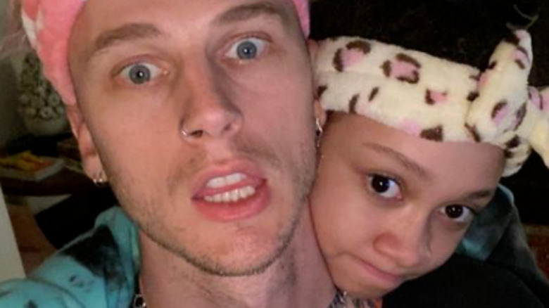 Machine Gun Kelly and his daughter taking a selfie