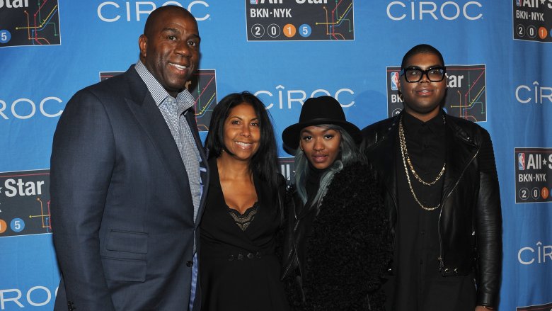 Magic Johnson, Cookie Johnson, Elisa Johnson, E.J. Johnson