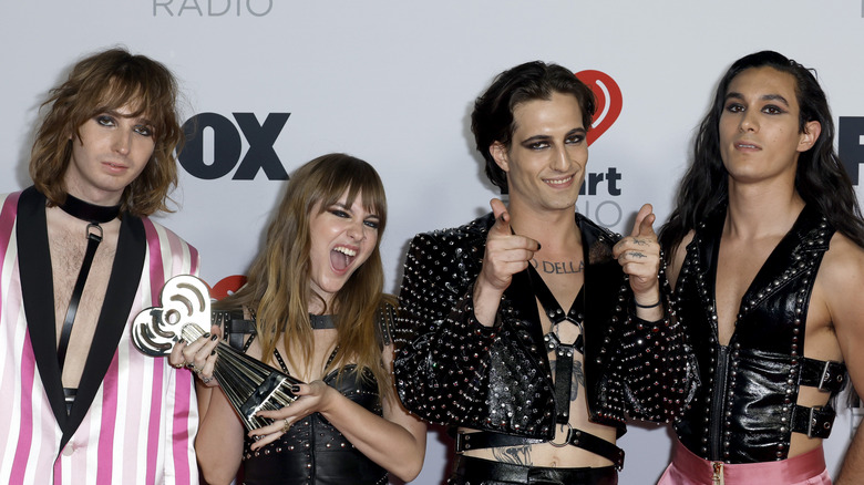 Maneskin members looking happy