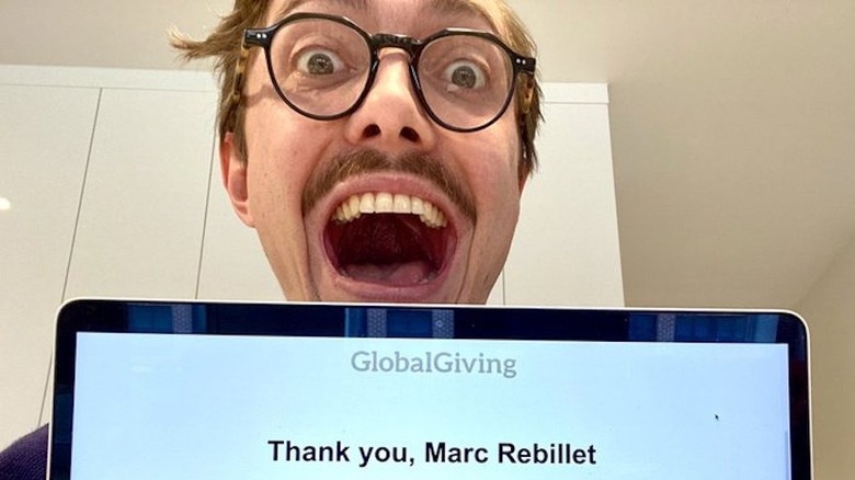 Marc Rebillet sharing charitable relief effort