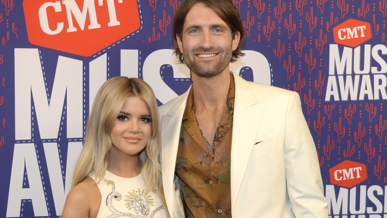 Maren Morris and Ryan Hurd both in white