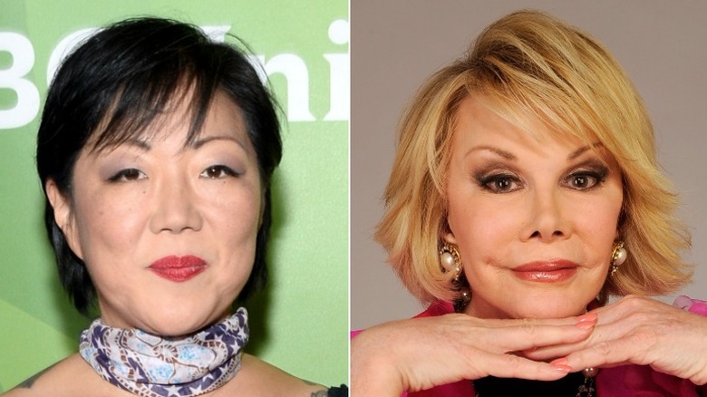 Margaret Cho Joan Rivers; posing in separate photos 