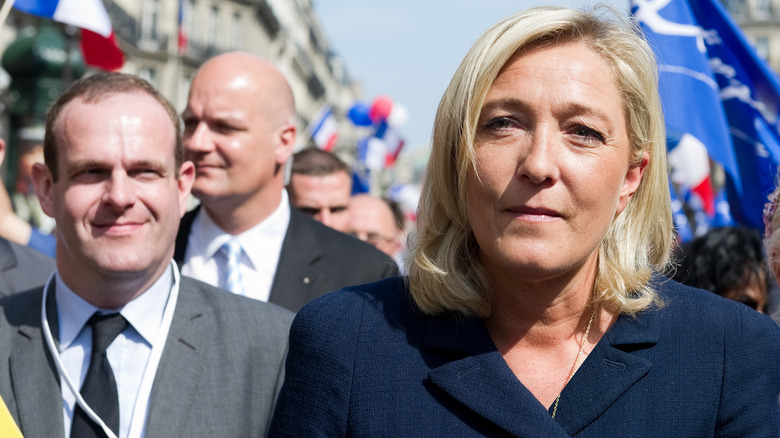 Louis Aliot and Marine Le Pen photographed together