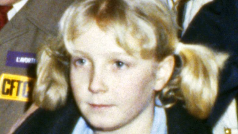 Marine Le Pen as a child