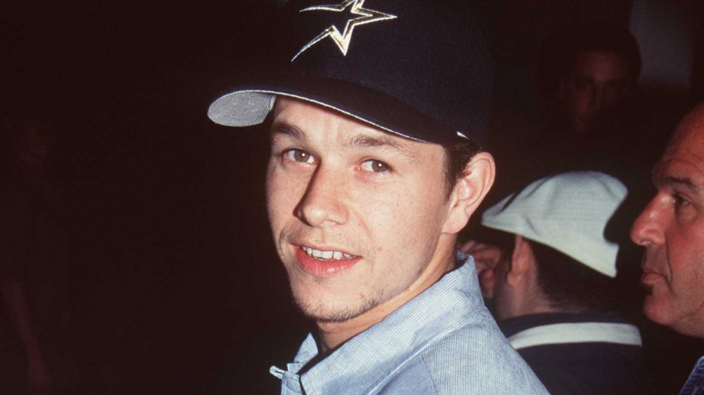 Mark Wahlberg '90s close up with baseball cap