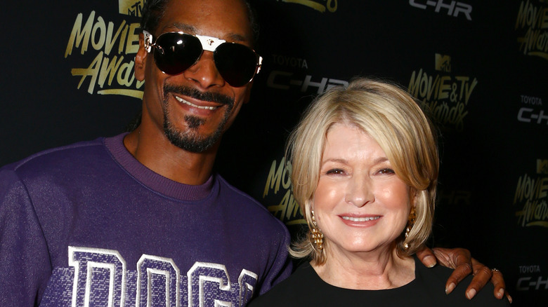 Snoop Dogg posing with Martha Stewart