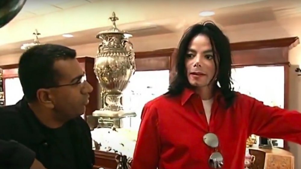 Martin Bashir and Michael Jackson in the 2003 documentary Living with Michael Jackson