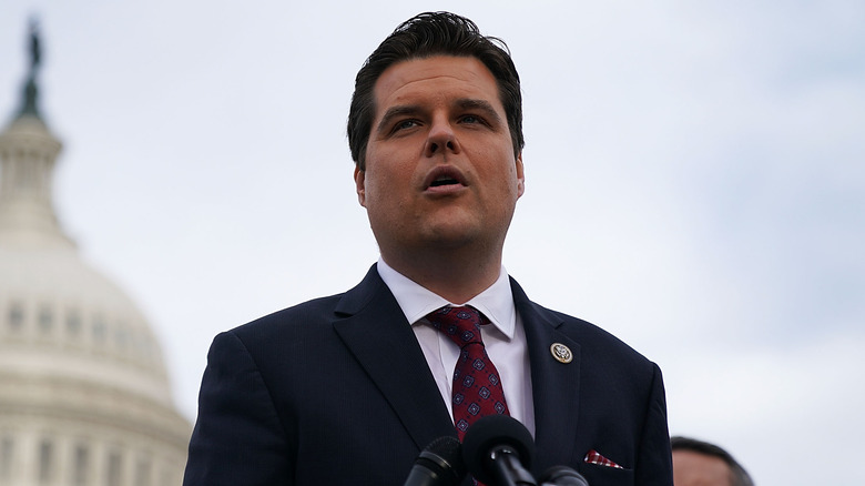 Matt Gaetz speaking at podium