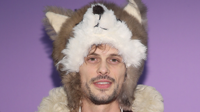 Matthew Gray Gubler in a wolf hat