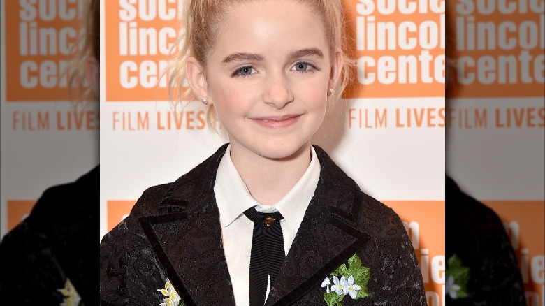 Mckenna Grace in a suit