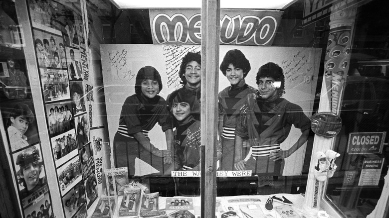 Menudo merchandise in window