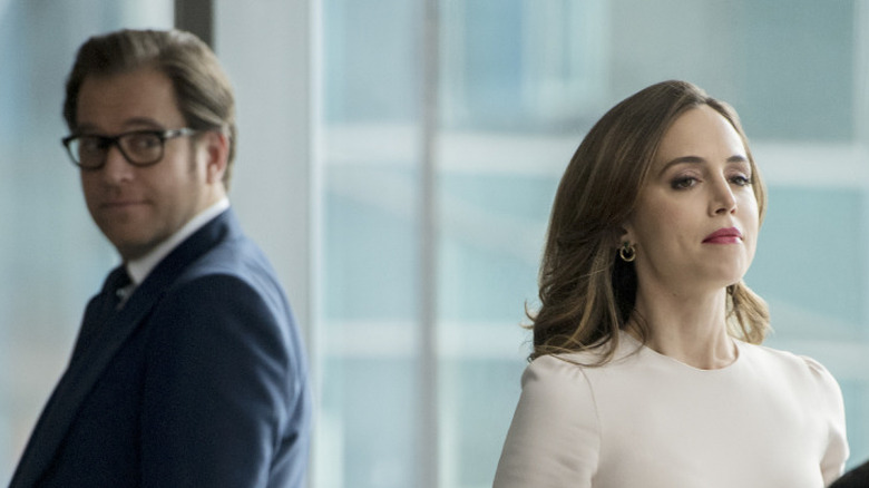 Michael Weatherly and Eliza Dushku on Bull