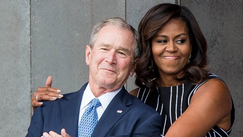 George Bush & Michelle Obama