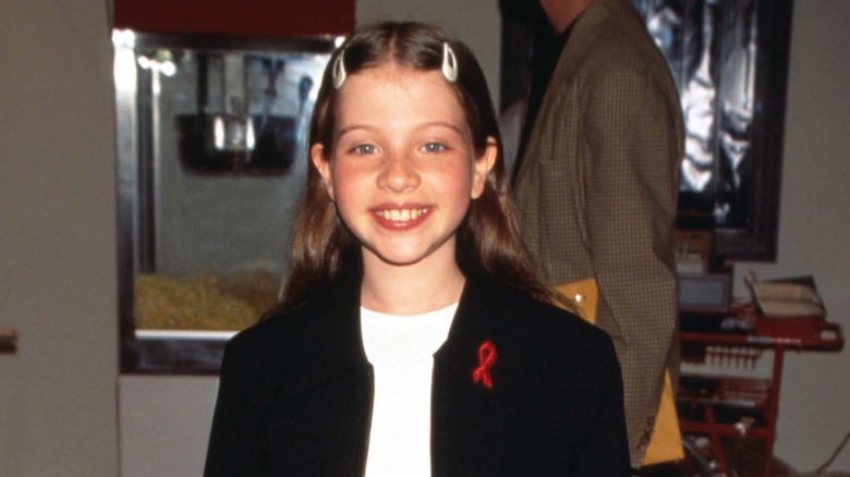 Michelle Trachtenberg at age 10 at premiere of Harriet the Spy