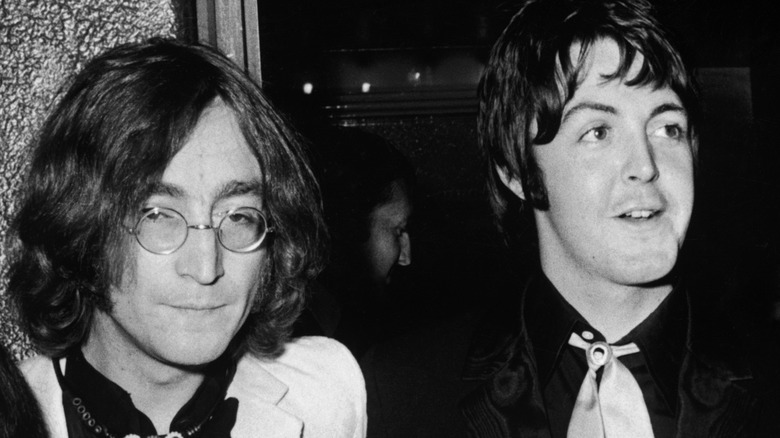 John Lennon and Paul McCartney, posing