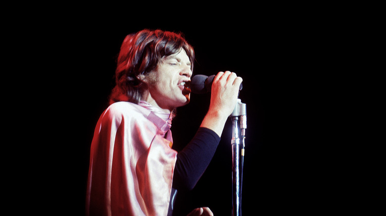 Mick Jagger performing at Altamont