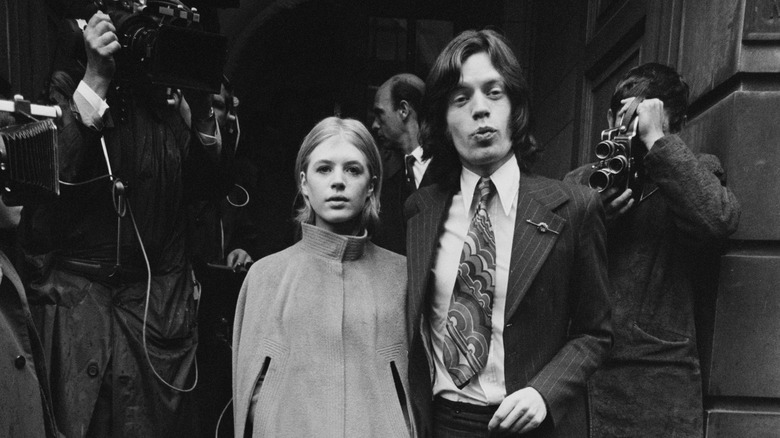 Mick Jagger and Marianne Faithful leave court