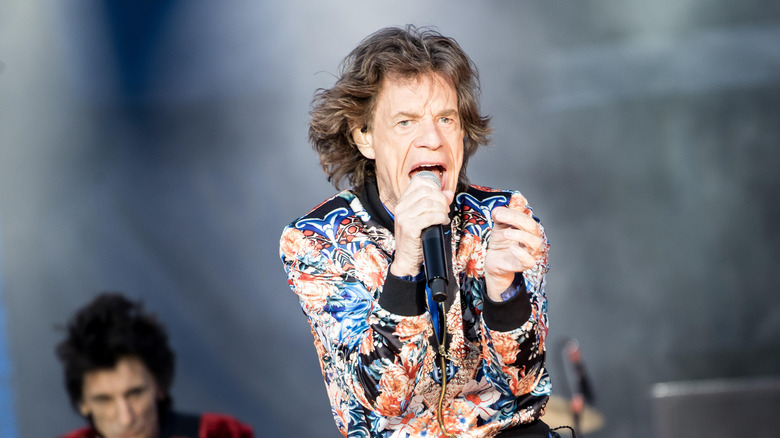 Mick Jagger performing