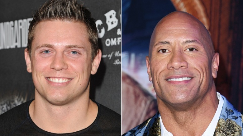 Mike Mizanin and Dwayne Johnson image split