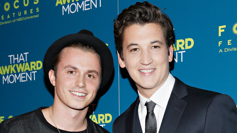 Kenny Wormald and Miles Teller grinning