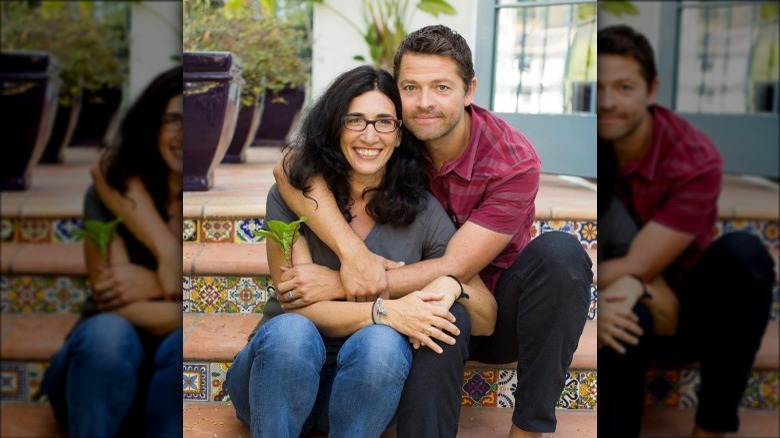 Victoria Vantoch and Misha Collins sitting