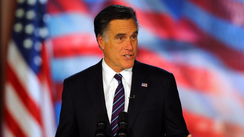 Mitt Romney giving a speech 