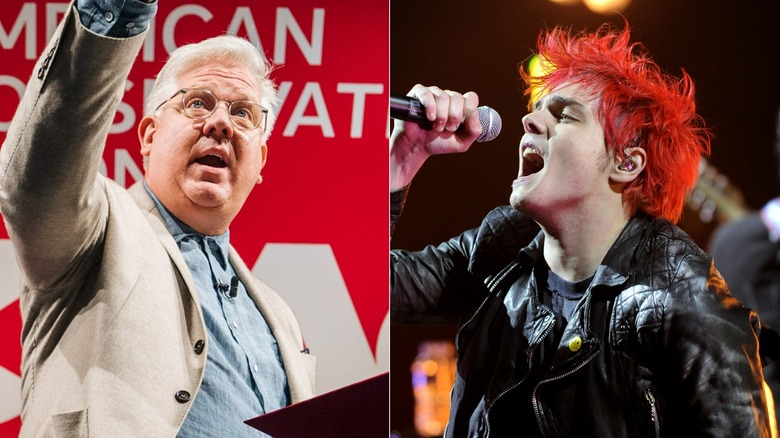 Glenn Beck speaking, Gerard Way singing