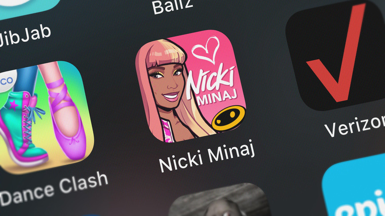 Photo of Nicki Minaj's game on an iPhone screen