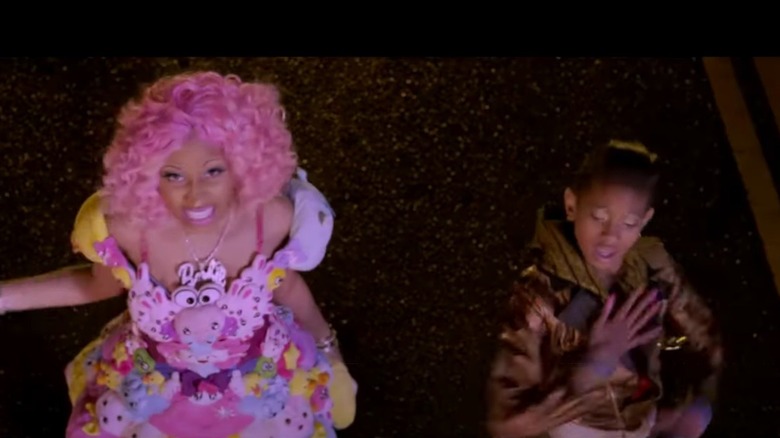 Nicki Minaj and Willow Smith in Fireball video