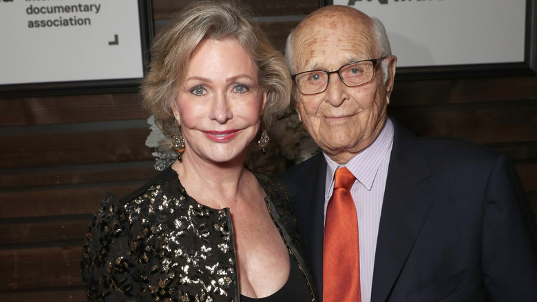 Norman Lear and Lyn Davis smiling together