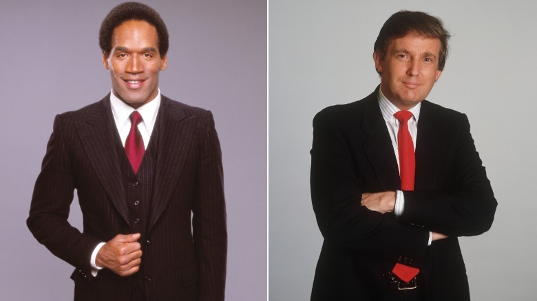 O.J. Simpson and Donald Trump in the '80s