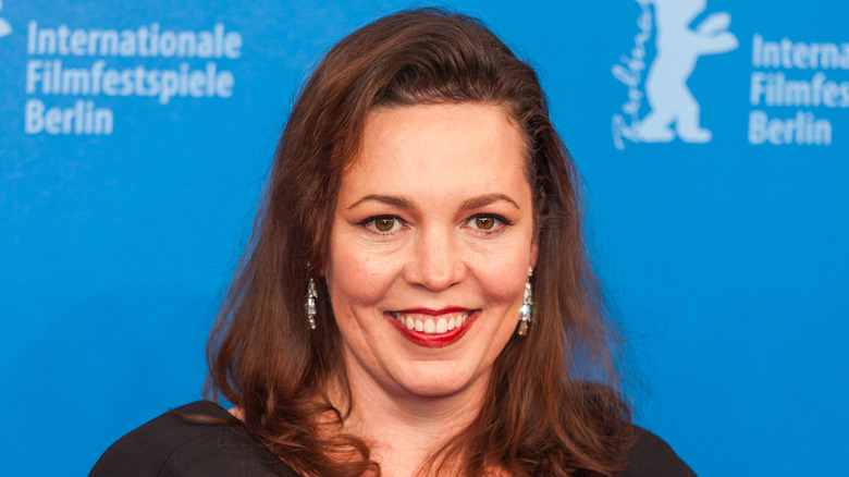 Olivia Colman with long hair