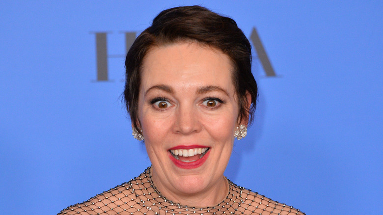 Olivia Colman looking surprised