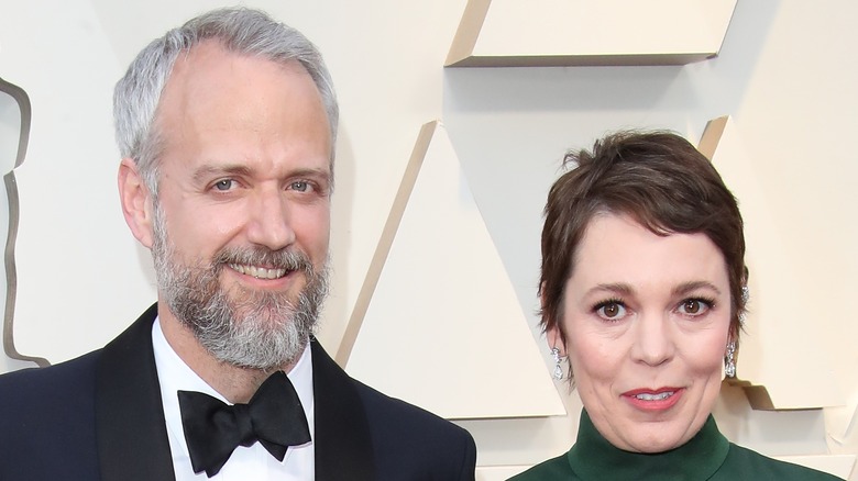 Ed Sinclair and Olivia Colman on the red carpet