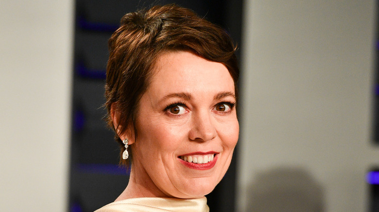 Olivia Colman smiling at the Oscars