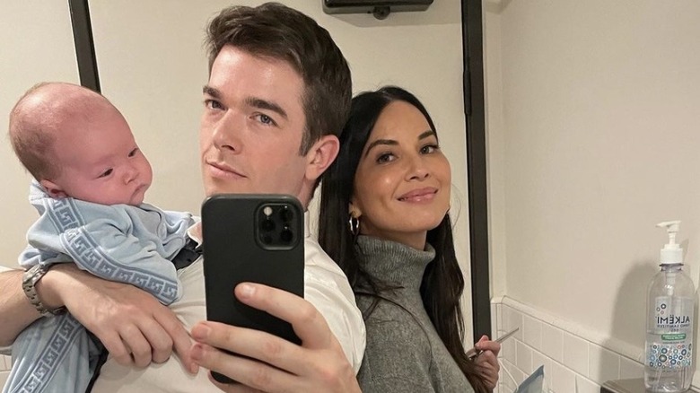 John Mulaney, Olivia Munn taking selfie with their baby Malcolm