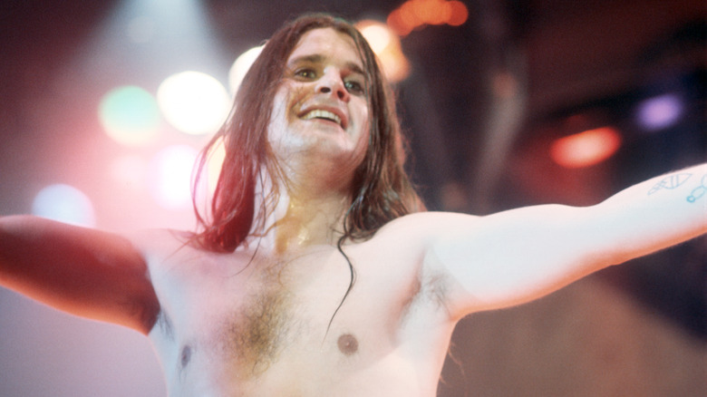 Ozzy Osbourne performing with Black Sabbath