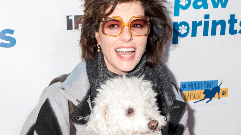 Parker Posey and dog