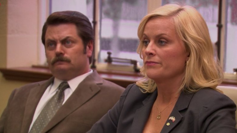 Nick Offerman and Amy Poehler