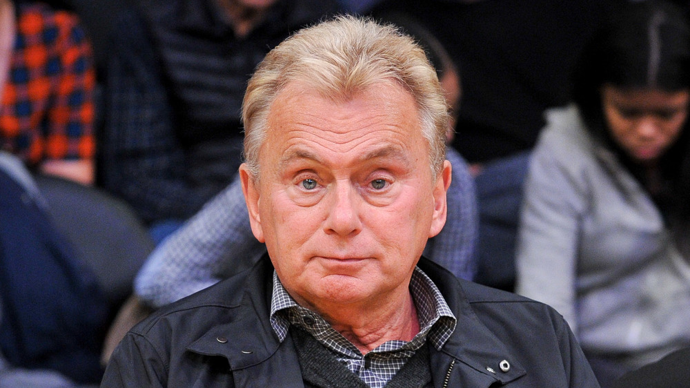 Pat Sajak with a serious expression