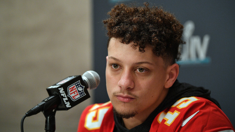 Patrick Mahomes during interview