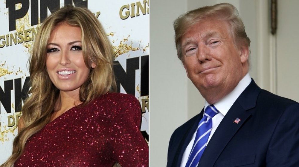 Paulina Gretzky at a launch party in 2012; Donald Trump