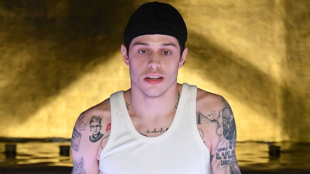 Pete Davidson on a fashion runway 