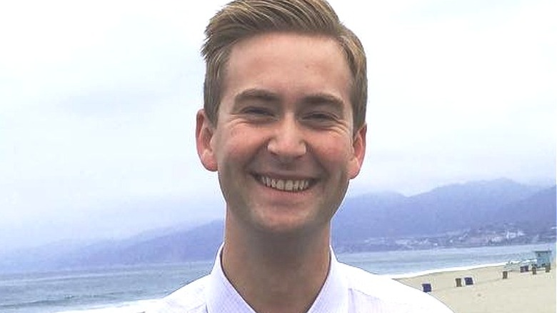 Peter Doocy posing for cameras