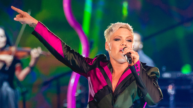 Pink singing