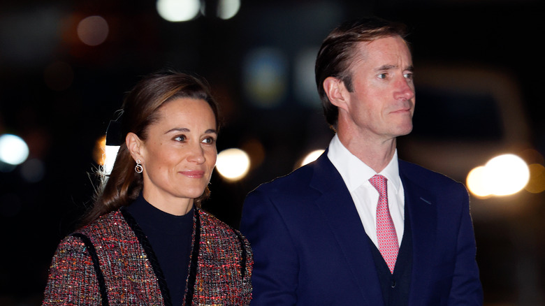 Pippa Middleton walking with James Matthew 