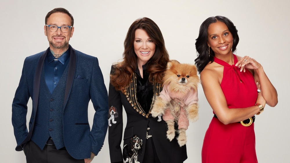 Pooch Perfect judges Jorge Bendersky, Lisa Vanderpump, and Dr. Callie Harris.