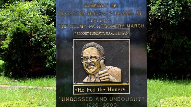 Plaque dedicated to Hosea Williams